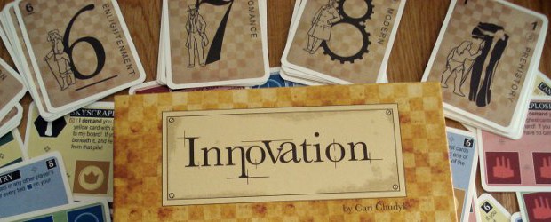 Just when you thought that every way to play with cards had been published somewhere already, along comes a game like Innovation. With some - dare I use the word - innovative game mechanics and many ways to make sabotage your opponents' strategy, you probably haven't played a card game quite like this one before. 

